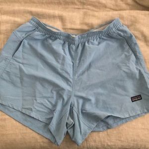 Patagonia Baggies - size med; light blue